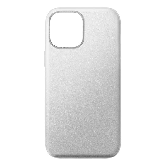 Tylna obudowa do Apple iPhone 12 / 12 Pro Glitter Zdejmowana Sztywna silikonowa srebrna Avizar