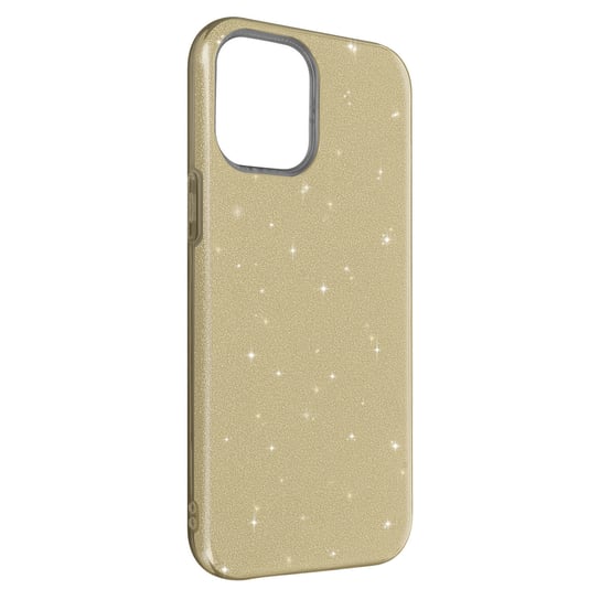 Tylna obudowa do Apple iPhone 12 Mini Glitter Zdejmowana Sztywna silikonowa złota Avizar