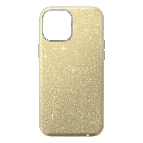 Tylna obudowa do Apple iPhone 12 Pro Max Glitter Zdejmowana Sztywna silikonowa złota Avizar
