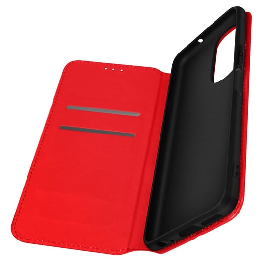 Tylna obudowa Honor X7 z funkcją portfela i podstawki - czerwona Avizar