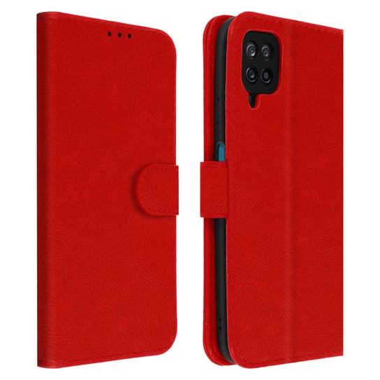 Tylna obudowa Samsung Galaxy A12 Full Function Wallet Czerwony Avizar