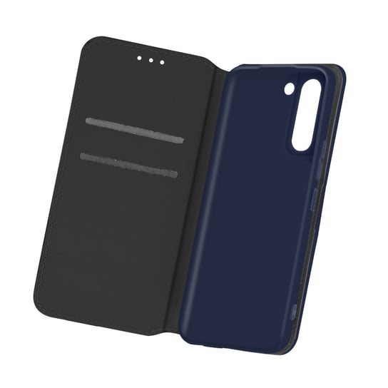 Tylna obudowa Samsung Galaxy S21 Plus z funkcją portfela i podstawki - niebieska Avizar