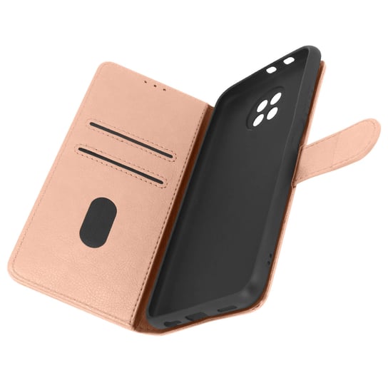 Tylna obudowa Xiaomi Redmi Note 9T 5G Full Function Wallet różowe złoto Avizar