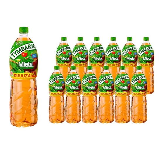 Tymbark Napój jabłko mięta 2 l x 12 sztuk Tymbark