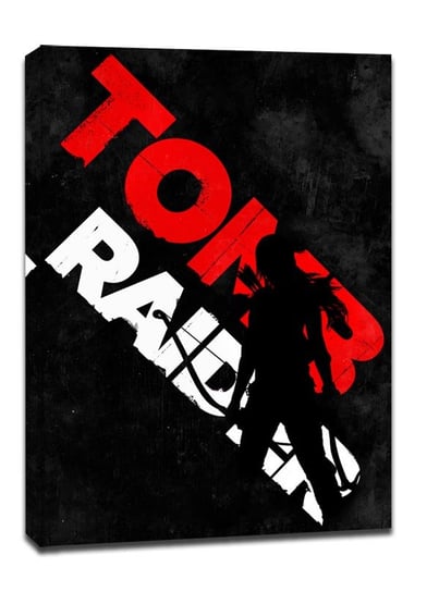 Typography Stencils - Tomb Raider - obraz na płótnie 40x50 cm Galeria Plakatu