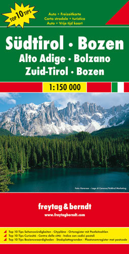 Tyrol Południowy Bolzano Trentino 1:150 000 Freytag & Berndt