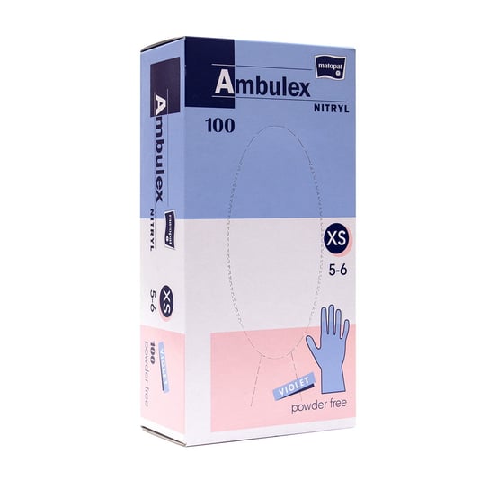 TZMO S.A. Ambulex Rękawiczki nitrylowe rozmiar XS 100szt (bezpudrowe) TZMO