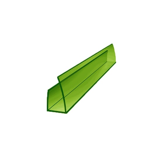 U-profil zamykający 1050mm, zielony 6mm e-szklarnia