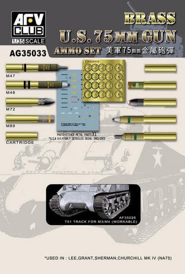 U.S. 75mm Gun Ammo Set 1:35 AFV Club AG35033 Inna marka