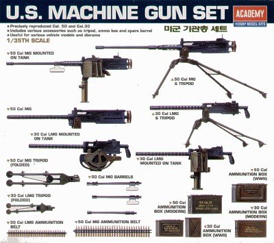 U.S. Machine Gun Set, zestaw modeli Academy