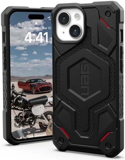 UAG Monarch Pro - etui obudowa ochronna do iPhone 15 kompatybilna z MagSafe (kevlar black) URBAN ARMOR GEAR