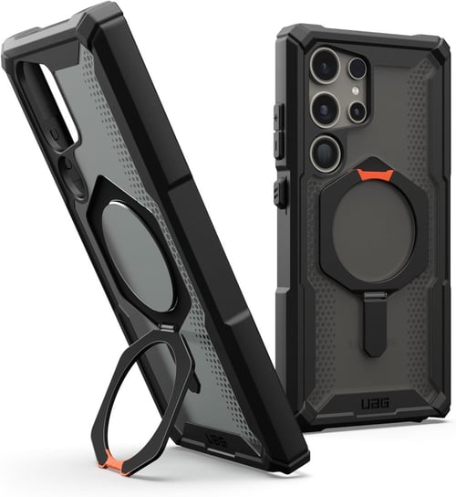 UAG Plasma XTE Kickstand etui obudowa ochronna do Samsung Galaxy S24 Ultra 5G z wbudowanym modułem magnetycznym MagSafe (black orange) URBAN ARMOR GEAR