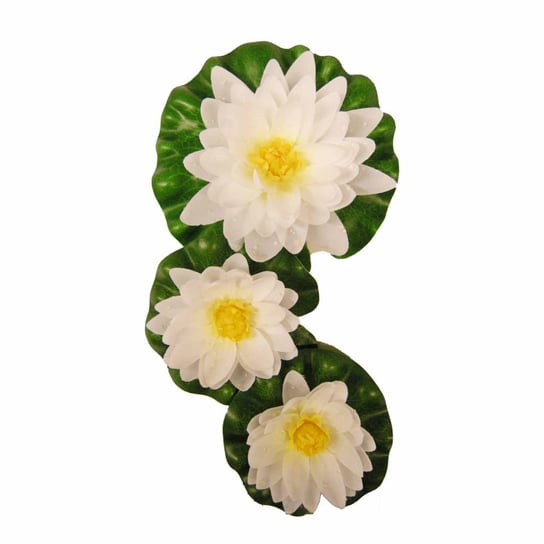 Ubbink 3 szt. dekoracyjne lilie wodne, białe Ubbink