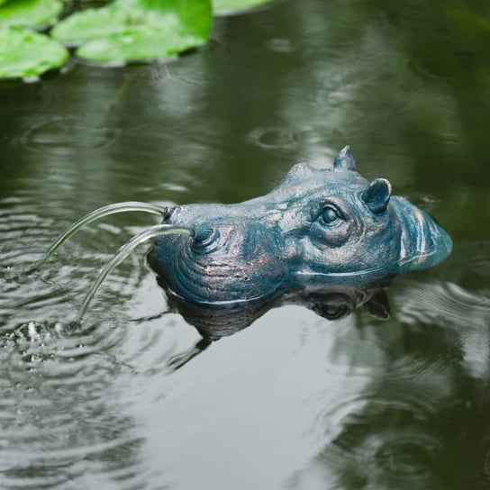 Ubbink Pływająca fontanna ogrodowa w kształcie hipopotama Ubbink