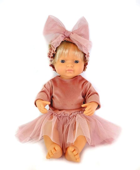 Ubranka dla lalki Miniland-Paola Reina 32-38 cm Kpl sukienka+majtki+opaska Love gifts