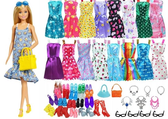 Ubranka Sukienki Dla Lalek Barbie +Akcesora Inna marka