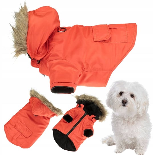 Ubranko dla psa na zimę ocieplane wodoodporne z kapturem odczepianym M Inna marka