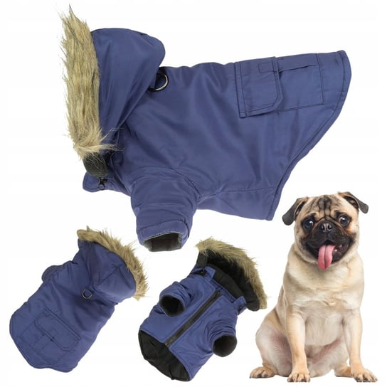 Ubranko dla psa na zimę ocieplane wodoodporne z kapturem odczepianym XL Inna marka