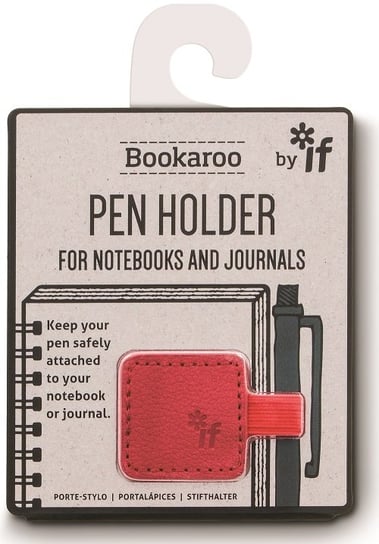 Uchwyt na długopis, Bookaroo Pen holder, czerwony IF