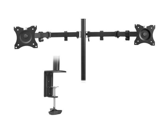 Uchwyt na dwa monitory LTC, 10-29", biurkowy, obrotowy LTC