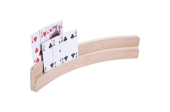 Uchwyt na karty do gry z drewna Podwójny 35 cm - półokrągły Inna marka