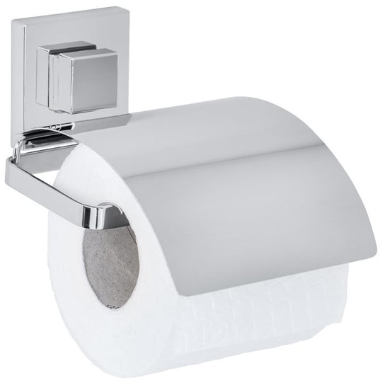 Uchwyt na papier toaletowy QUADRO, Vacuum-Loc WENKO, stal nierdzewna, 12x13x14 cm Wenko
