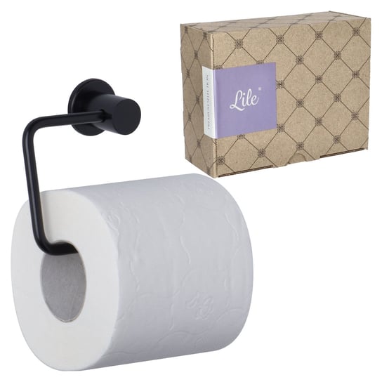 Uchwyt na papier toaletowy WC naścienny metalowy czarny mat Lile Starlight Lile