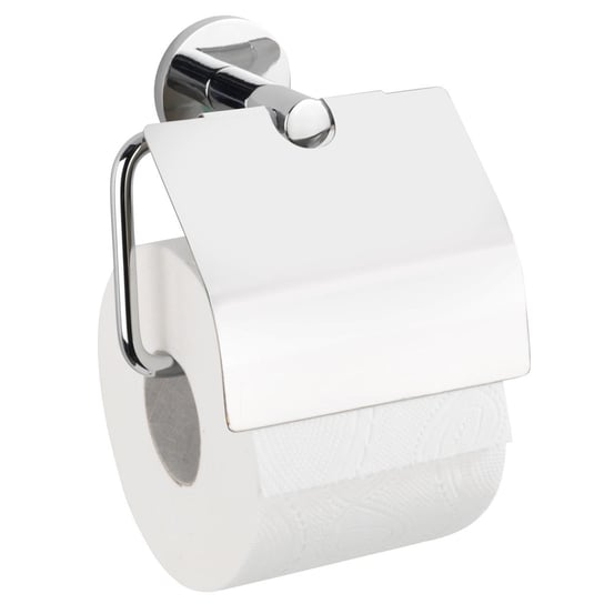Uchwyt na papier toaletowy z klapką ISERA, montaż bez wiercenia UV-Loc, WENKO Wenko