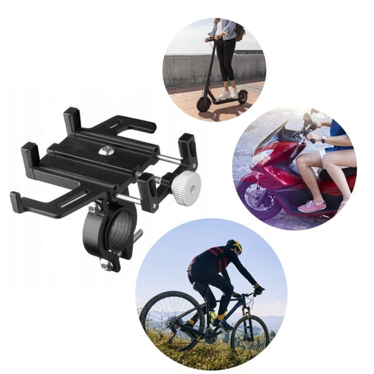 UCHWYT ROWEROWY NA TELEFON SKUTER HULAJNOGA ROWER METALOWY REGULOWANY MOCNY SHOPUJ.PL