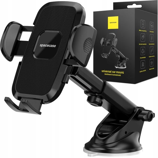 Uchwyt samochodowy na telefon do samochodu Spacecase Sc17 Universal Dash/Windshield Black Spacecase