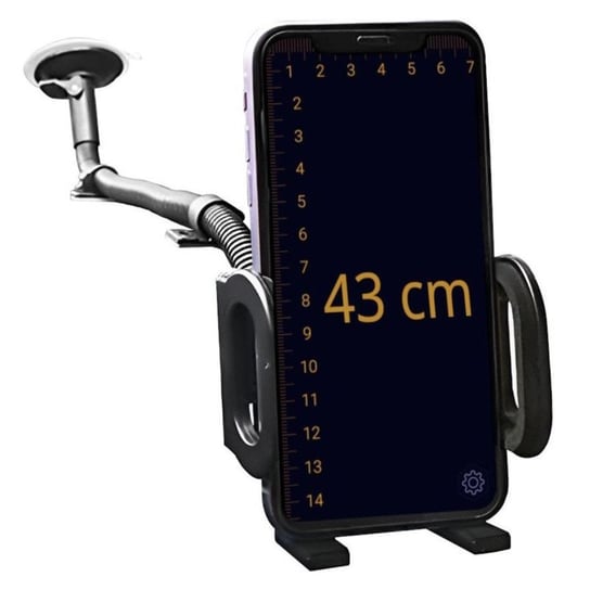 Uchwyt samochodowy na telefon szyba kratka długi 43cm PL80 MOCNY HOLDER STOJAK do telefonu GSM-HURT