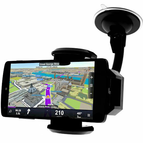 Uchwyt Samochodowy Smartphone Windshield Elastyczne Ramię 360° - Czarny Avizar