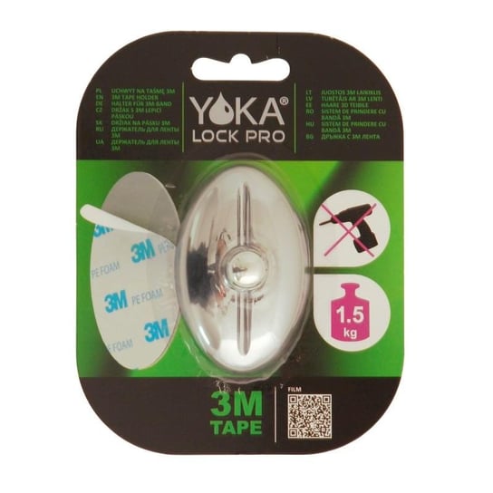 Uchwyt taśma YOKA LOCK PRO 3M, srebrny, 4,5x5x8 cm Yoka Home