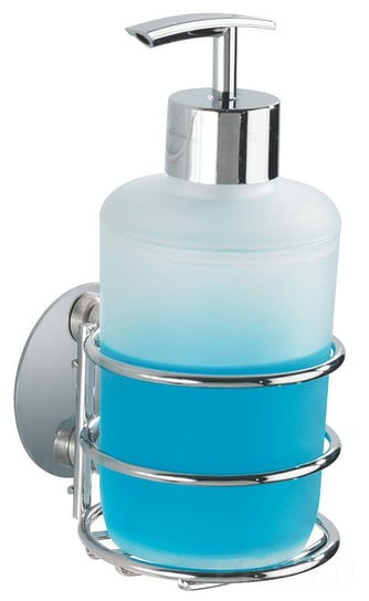 Uchwyt Turbo-Loc na mydło w płynie z dozownikiem do mydła WENKO, srebrny, 8x20x8 cm Wenko