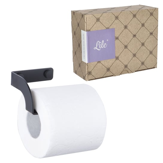 Uchwyt wieszak na papier toaletowy WC ścienny czarny mat Lile Loft Lile