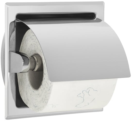Uchwyt wieszak na papier toaletowy z osłonką ścienny metalowy chrom STELLA 21.004 Stella