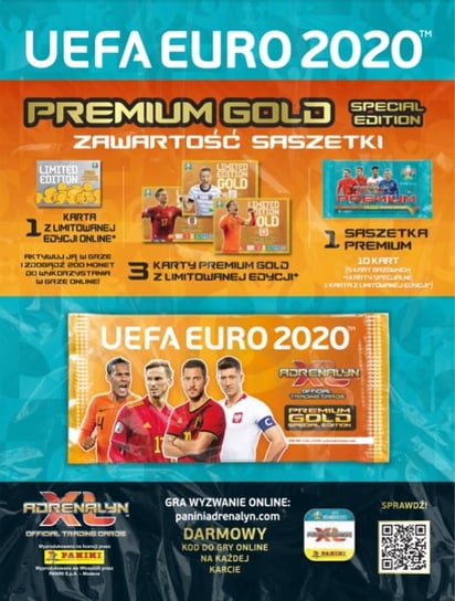 UEFA EURO Adrenalyn XL Saszetka z Kartami Premium Gold Panini S.p.A