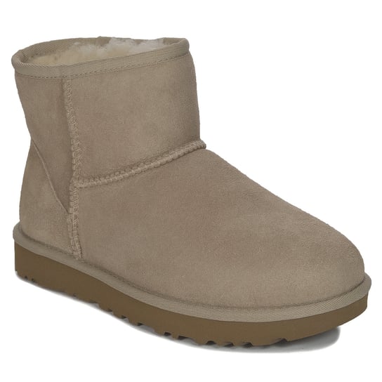 UGG Botki śniegowce damskie skórzane W Classic Mini II Sand -39 UGG