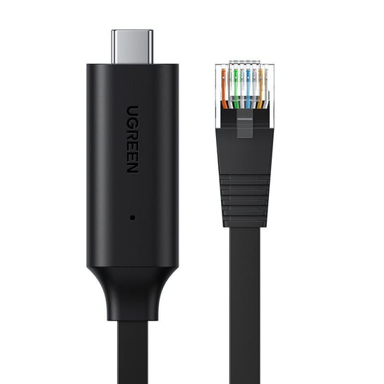 UGREEN adapter przejściówka kabel sieciowy konsolowy internetowy USB Typ C - RJ45 1,5 m czarny (80186 CM204) uGreen