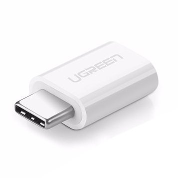 Ugreen adapter przejściówka z micro USB na USB Typ C biały (30154) - Czarny uGreen