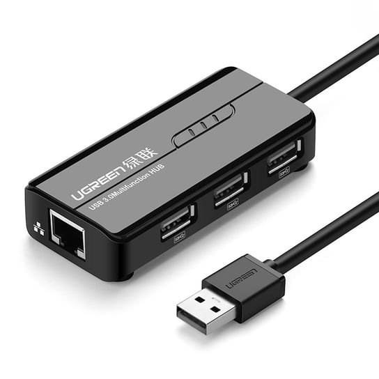 Ugreen adapter sieciowy 20264 RJ45 / USB-A 10/100Mbps HUB 3x USB-A 2.0 uGreen