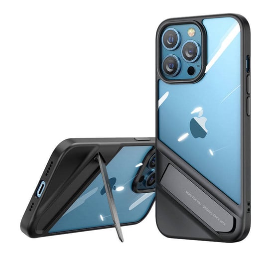 Ugreen Fusion Kickstand Case sztywne etui z żelową ramką i podstawką do iPhone 13 Pro czarny (90153) uGreen