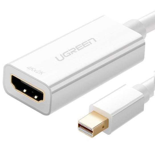 Ugreen kabel adapter przejściówka FHD (1080p) HDMI (żeński) - Mini DisplayPort (męski - Thunderbolt 2.0) biały (MD112 10460) uGreen