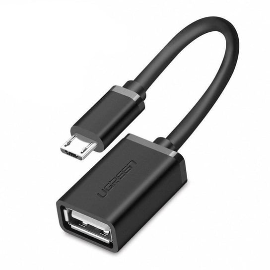 Ugreen kabel adapter przejściówka OTG USB (żeński) - micro USB (męski) 12 cm USB 2.0 480 Mbps czarny (US133 10396) uGreen