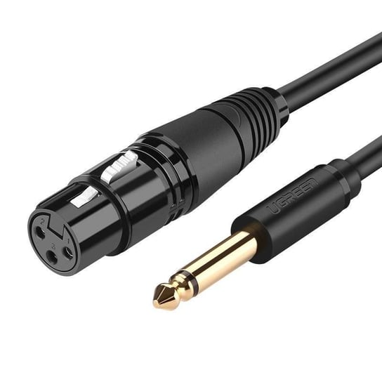 Ugreen kabel audio przewód mikrofonowy do mikrofonu XLR (żeński) - 6,35 mm jack (męski) 3 m (AV131) uGreen