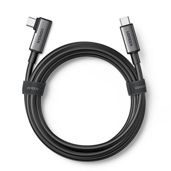 Ugreen kabel kątowy USB Typ C - USB Typ C do ładowania 60W / transmisji danych z obsługą gogli VR (np. Oculus Quest 2) 5m czarny (US551) uGreen