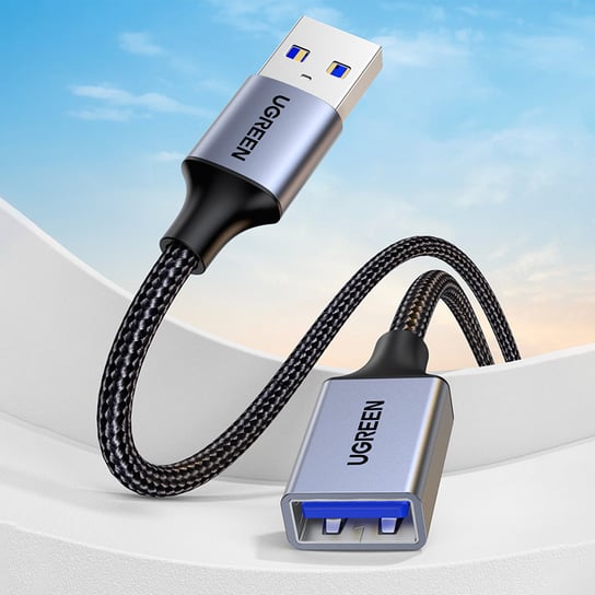 Ugreen kabel przedłużacz adapter USB (męski) - USB (żeński) 3.0 5Gb/s 0.5m szary (US115) uGreen
