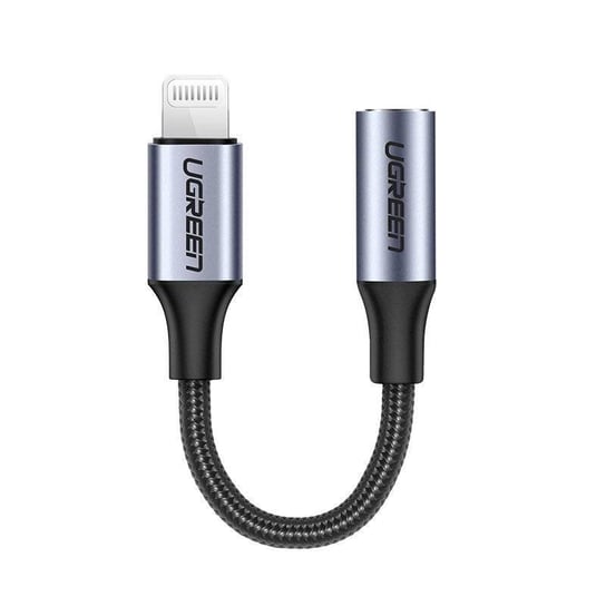 Ugreen kabel przejściówka adapter słuchawkowy certyfikat MFI (Made For iPhone) 3,5 mm mini jack - Lightning 10 cm czarny (US211 30756) uGreen