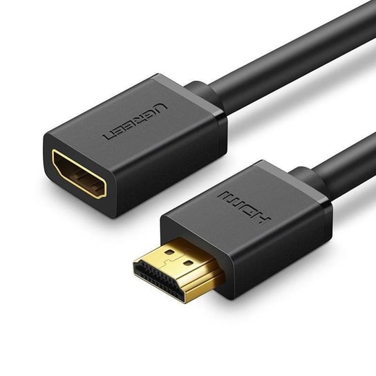 Ugreen kabel przewód adapter przejściówka przedłużacz HDMI (żeński) - HDMI (męski) 4K 10,2 Gbps 340 Mhz audio ethernet 0,5 m czarny (HD107 10140) uGreen