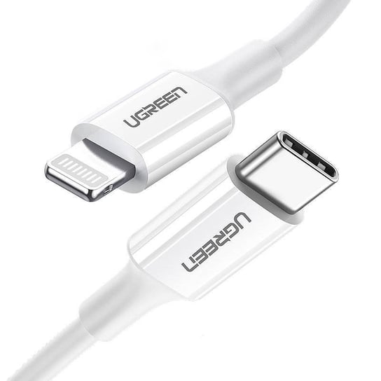 Ugreen kabel przewód MFi USB Typ C - Lightning 3A 0.5 m biały (US171) uGreen